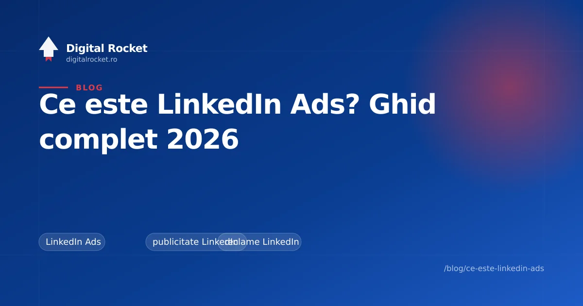 Ce este LinkedIn Ads? Ghid complet 2026 | Digital Rocket